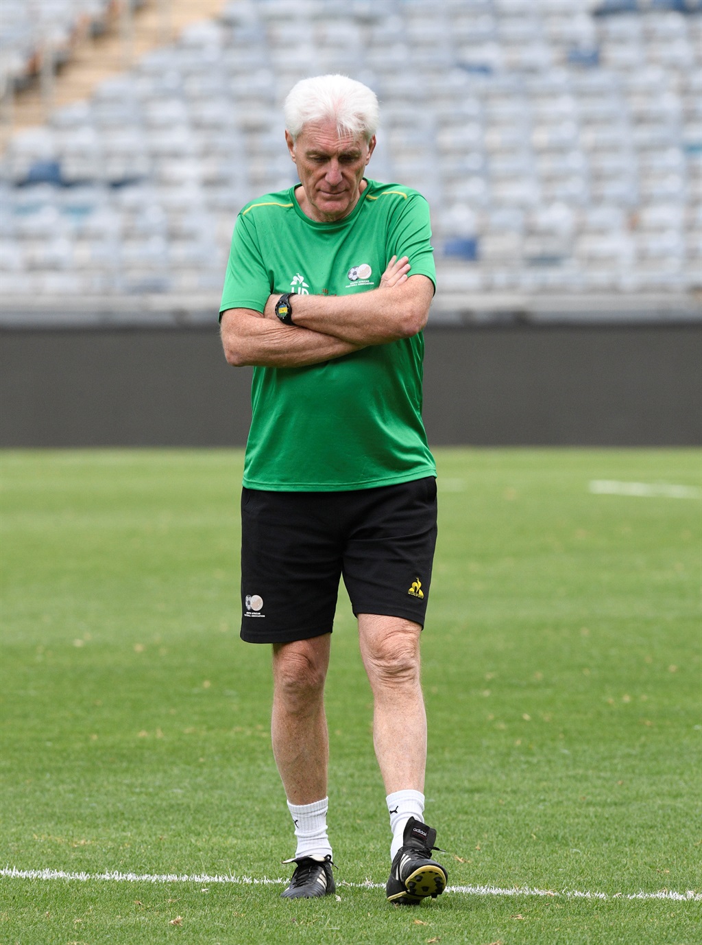 Hugo Broos, coach of South Africa,  during Bafana Bafana a training session on 23 March 2023 at Orlando Stadium 