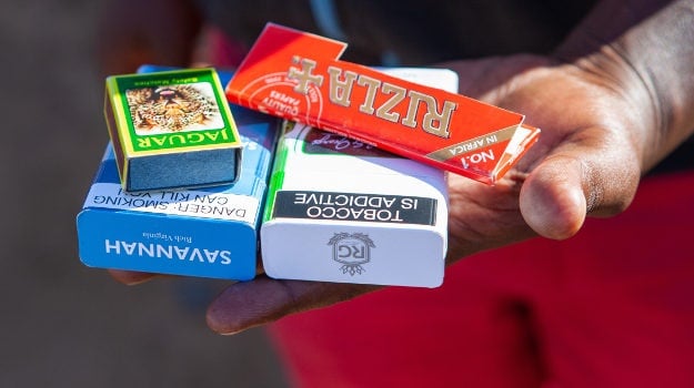 Cigarettes for sale in Johannesburg in May during the lockdown. 