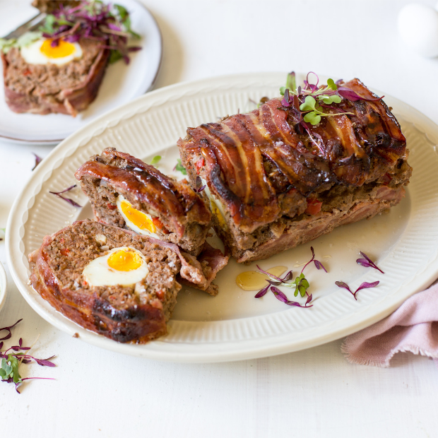 Meatloaf with watercress mayo