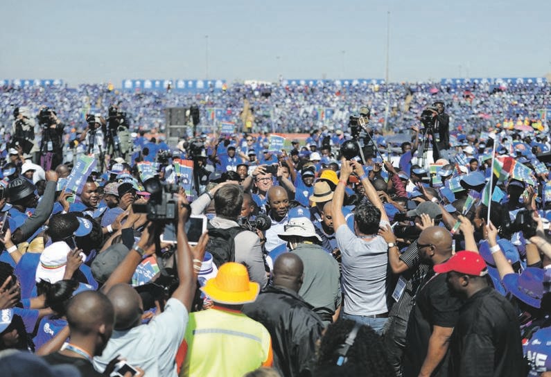 The DA brings in crowds at a rally in Dobsonville yesterday. Picture: Tebogo Letsie