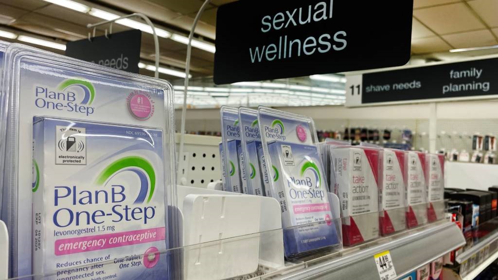 Plan-B, emergency contraceptive, is seen on the se