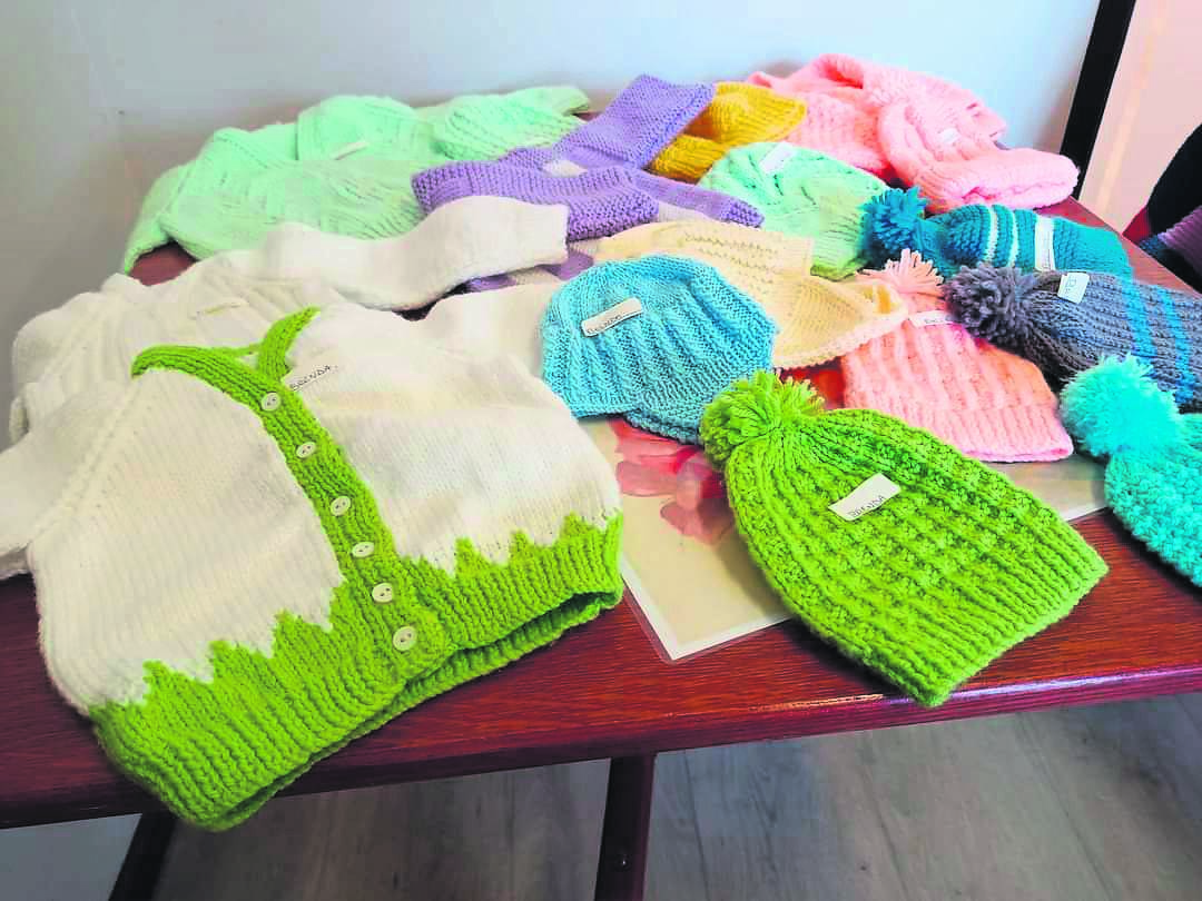 Knitted goods on sale