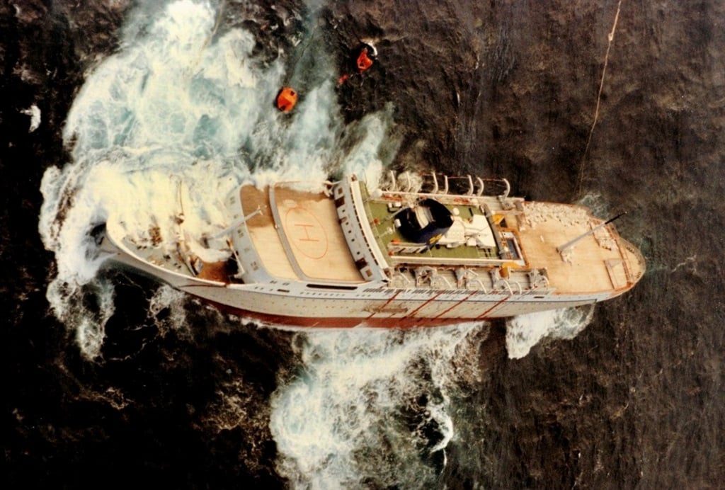 The death-defying passenger rescue from the sinking MTS Oceanos cruise liner in 1991 on the South African coast.