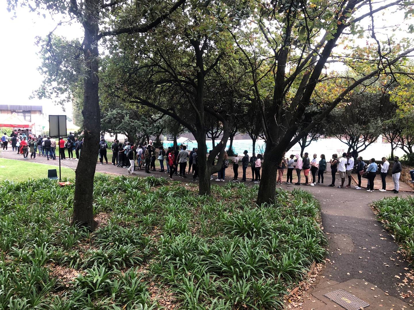 Students voting at Wits University. Picture: Tasneem Essop