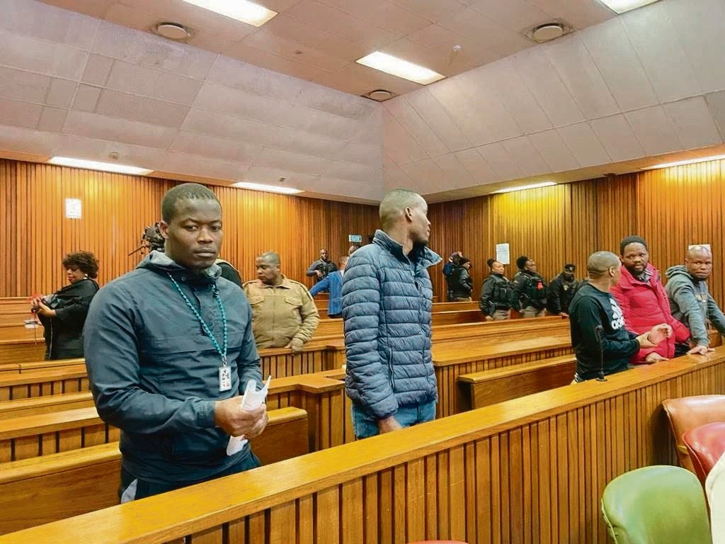 The five men accused of murdering former Bafana Bafana captain Senzo Meyiwa appeared in the North Gauteng High Court. Photo by Kgalalelo Tlhoaele