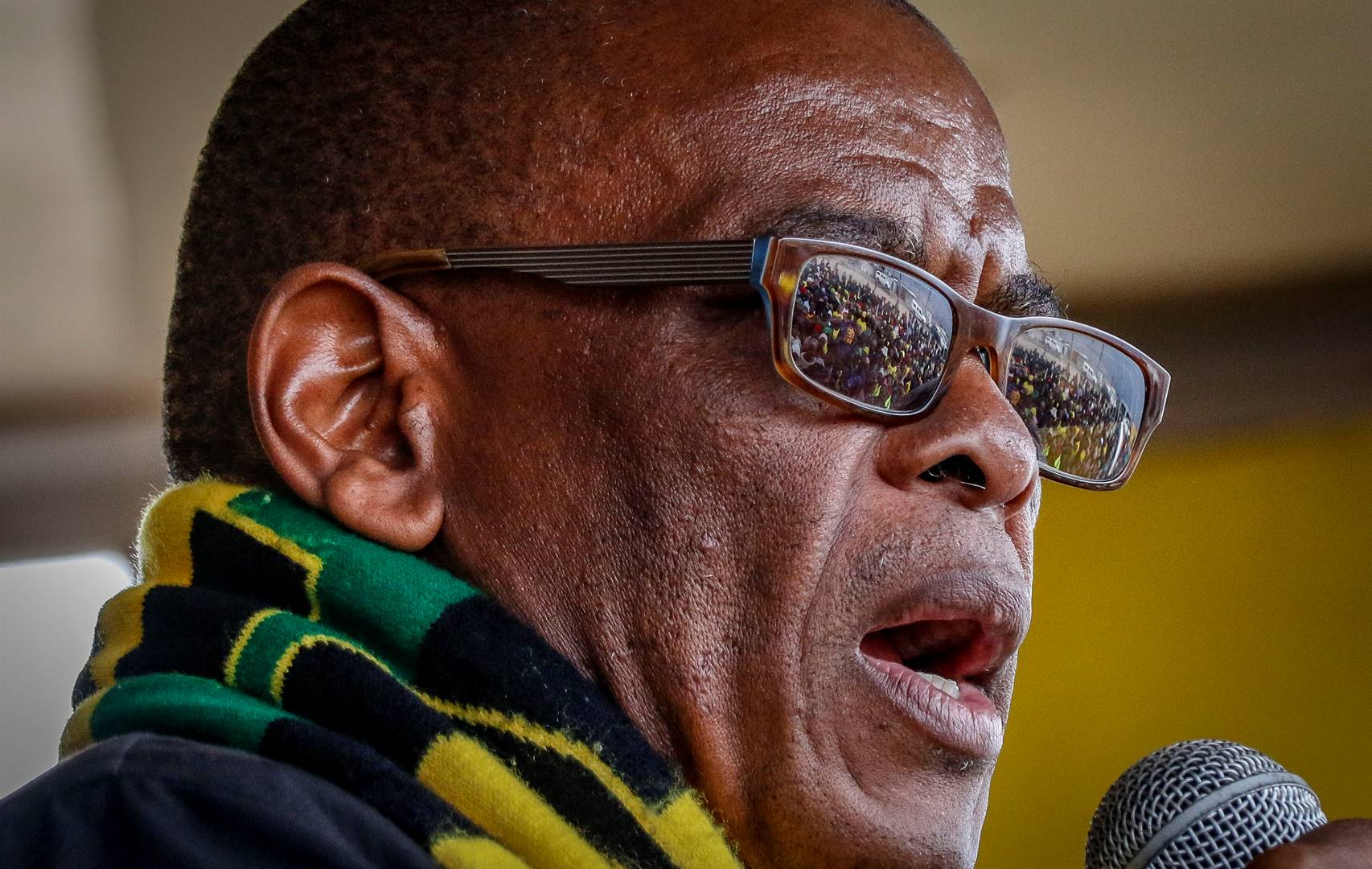 Ace Magashule on the election campaign in Khayelitsha in the Western Cape last month. Picture: Adrian de Kock