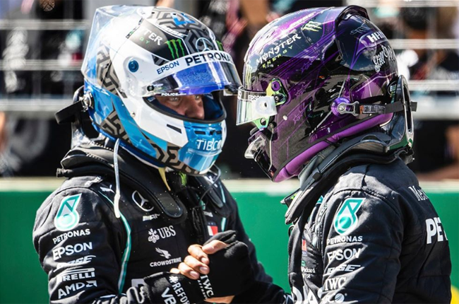 Mercedes' drivers: Valtteri Bottas (left) and Lewis Hamilton (MercedesAMGF1 / Instagram)