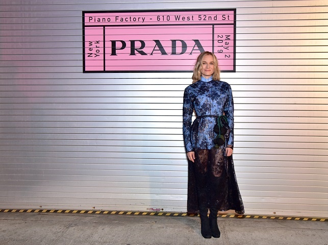 Diane Kruger attends the Prada Resort 2020 fashion show at Prada Headquarters on May 02, 2019 in New York City. 