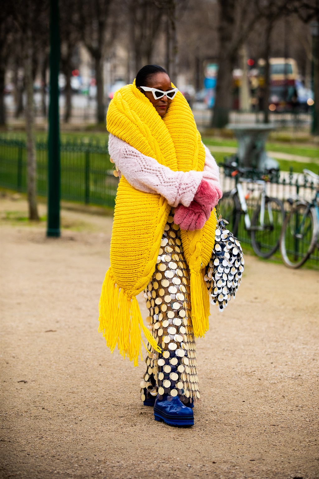 PARIS, FRANCE - MARCH 05: Michelle Elie, wearing a