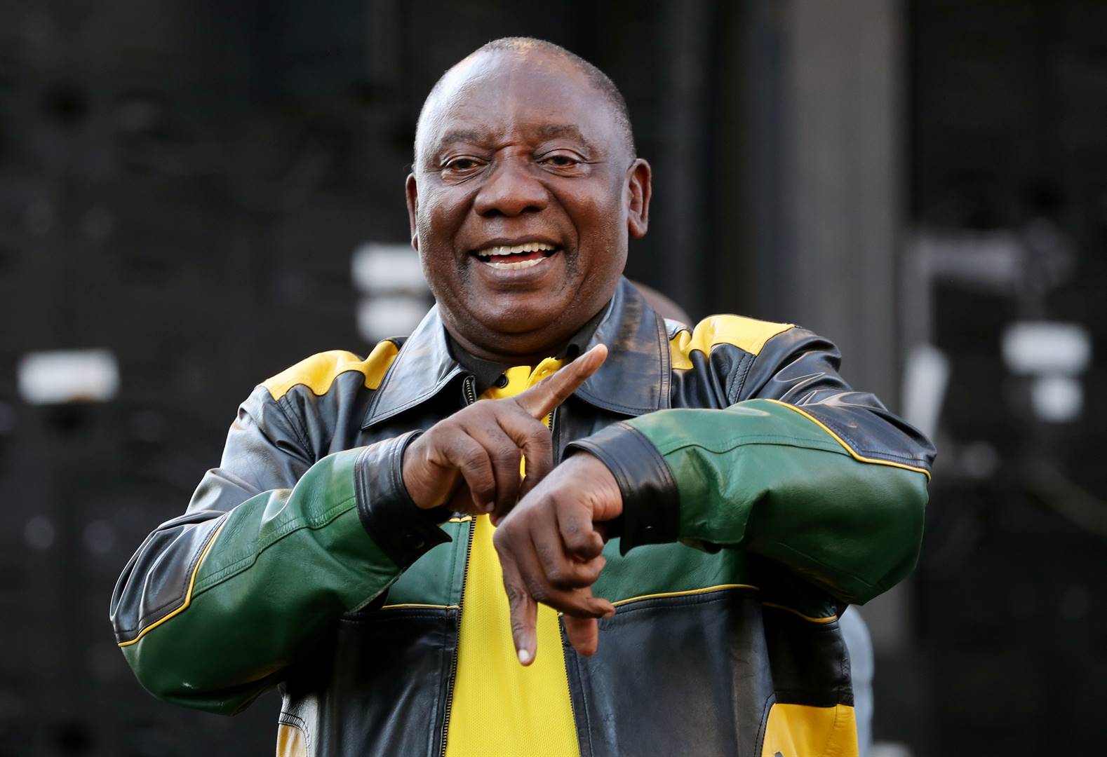 President Cyril Ramaphosa addresses ANC supporters at an election victory rally in Johannesburg on Sunday (May 12 2019). Picture: Mike Hutchings/Reuters