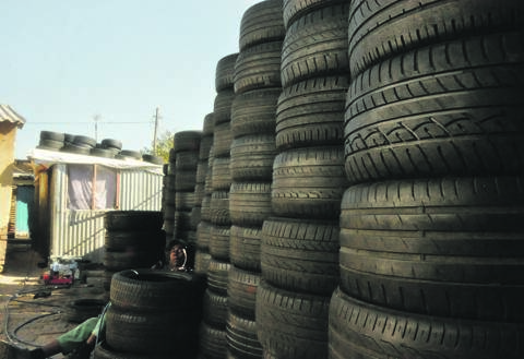 According to reports, second-hand tyres can cause road fatalities.Photo by Thabo Monama