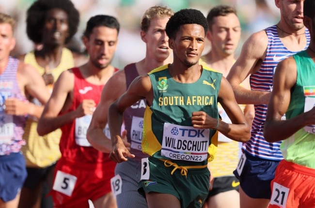 South African distance runner Adriaan Wildschutt. (Photo by Andy Lyons/Getty Images for World Athletics)