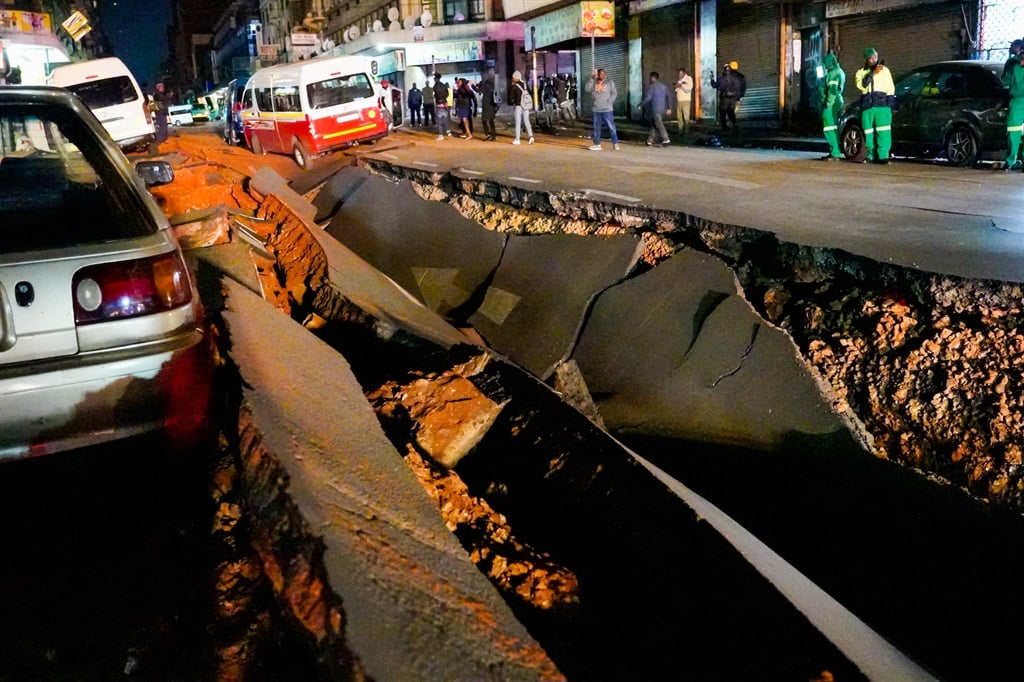 An explosion ripped through Lilian Ngoyi Street in the Johannesburg CBD on Wednesday evening. 