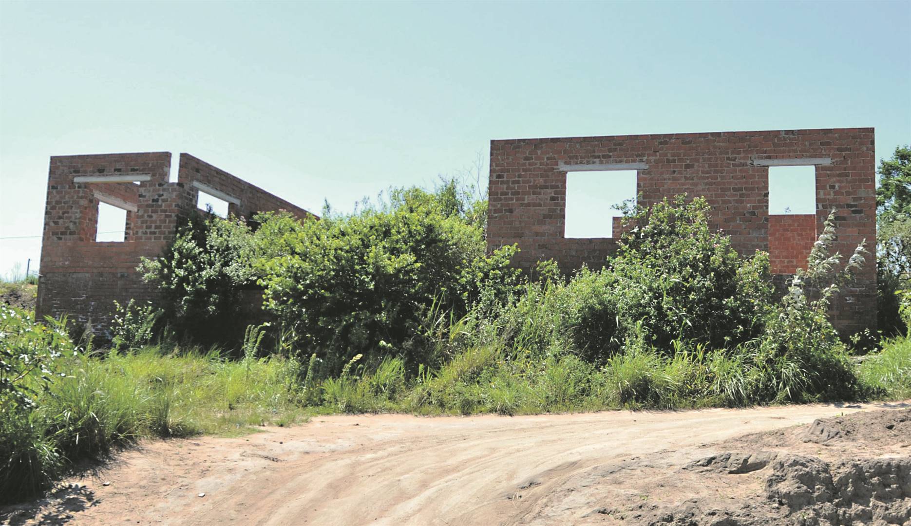 Senzo Meyiwa (right) was in the midst of building this house when he died.  Photos by Jabulani Langa/      Themba Makofane