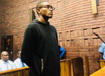 Taxi boss Vusi Mathibela stands in the Pretoria Magistrate’s Court dock. (Alex Mitchley, News24)