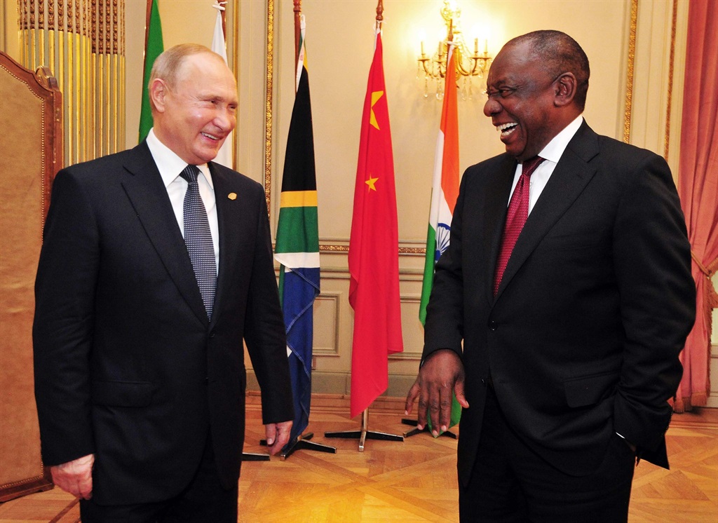 President Cyril Ramaphosa and Russian President Vladimir Putin. Photo: GCIS
