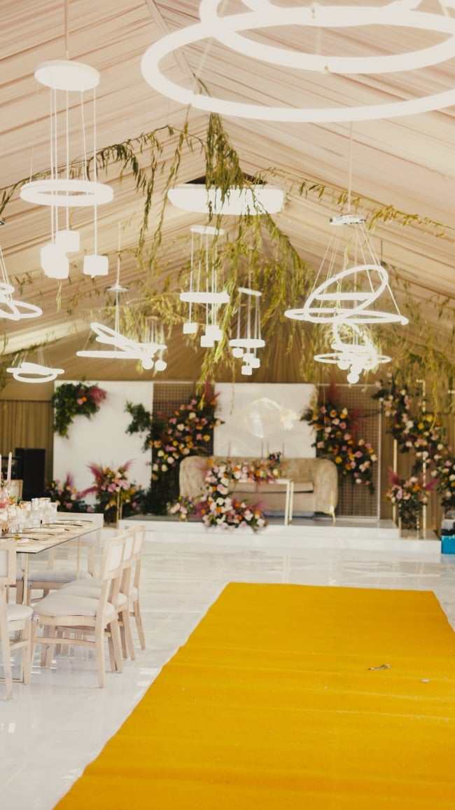 Wedding ceremony decor on Gomora