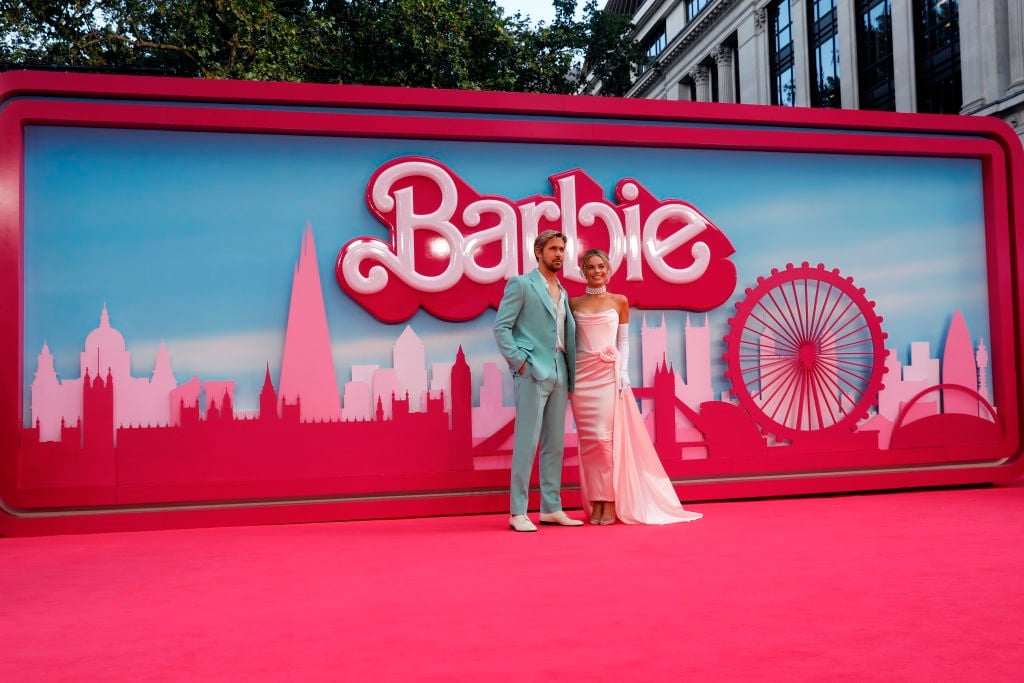 Ryan Gosling and Margot Robbie attend premiere of Barbie in London earlier this month. 