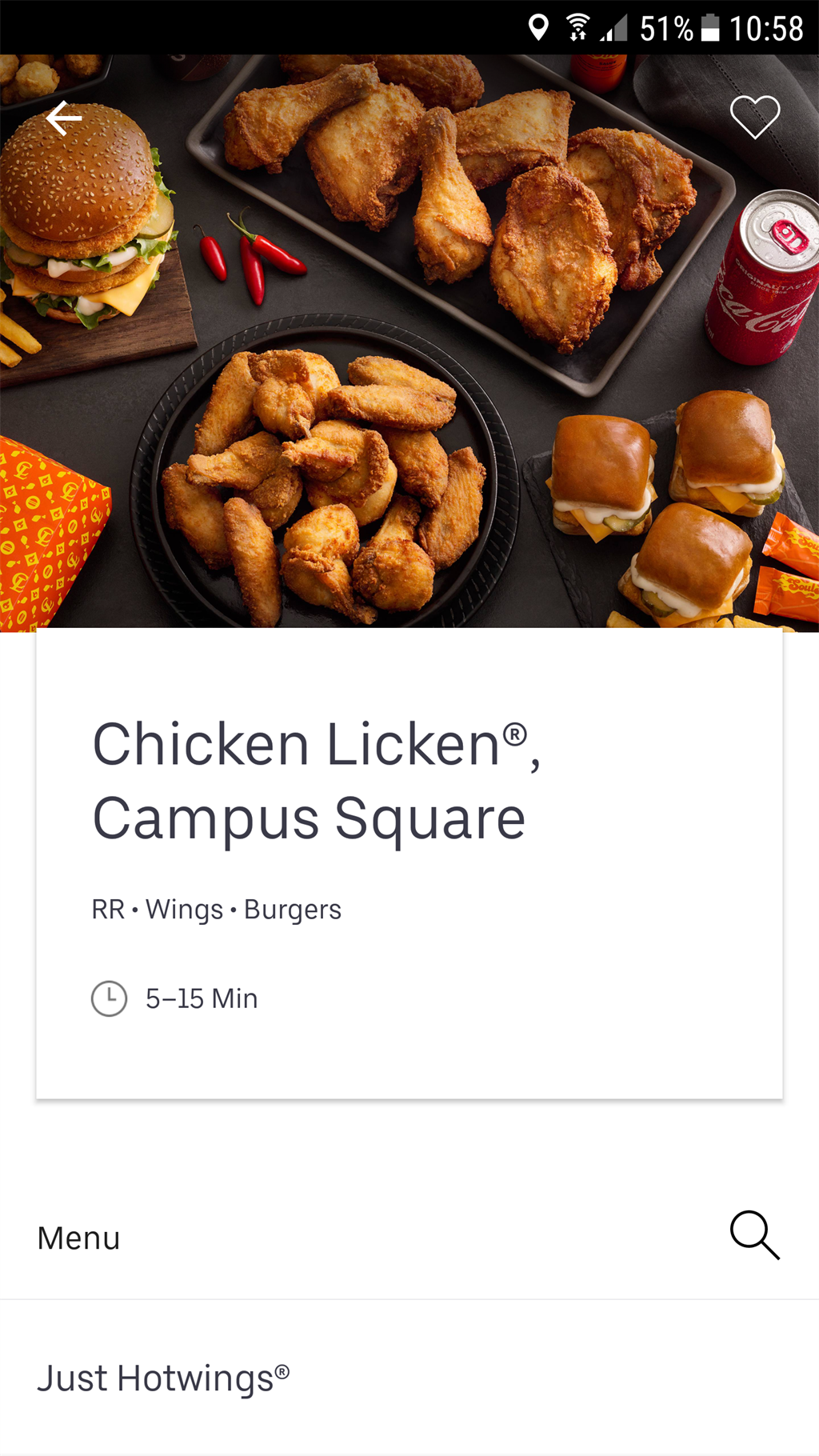 Uber Eats, Chicken Licken