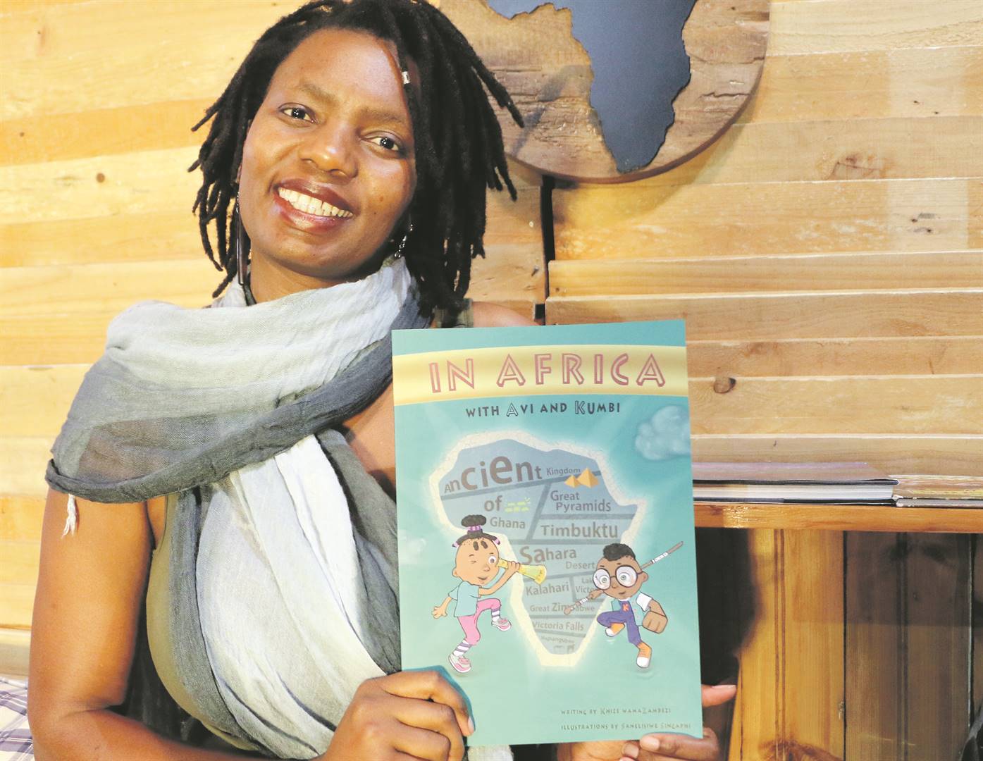 Professor Naledi Nomalanga Mkhize with her decolonised African history book for kids. Pictire: Nomalanga Mkhize