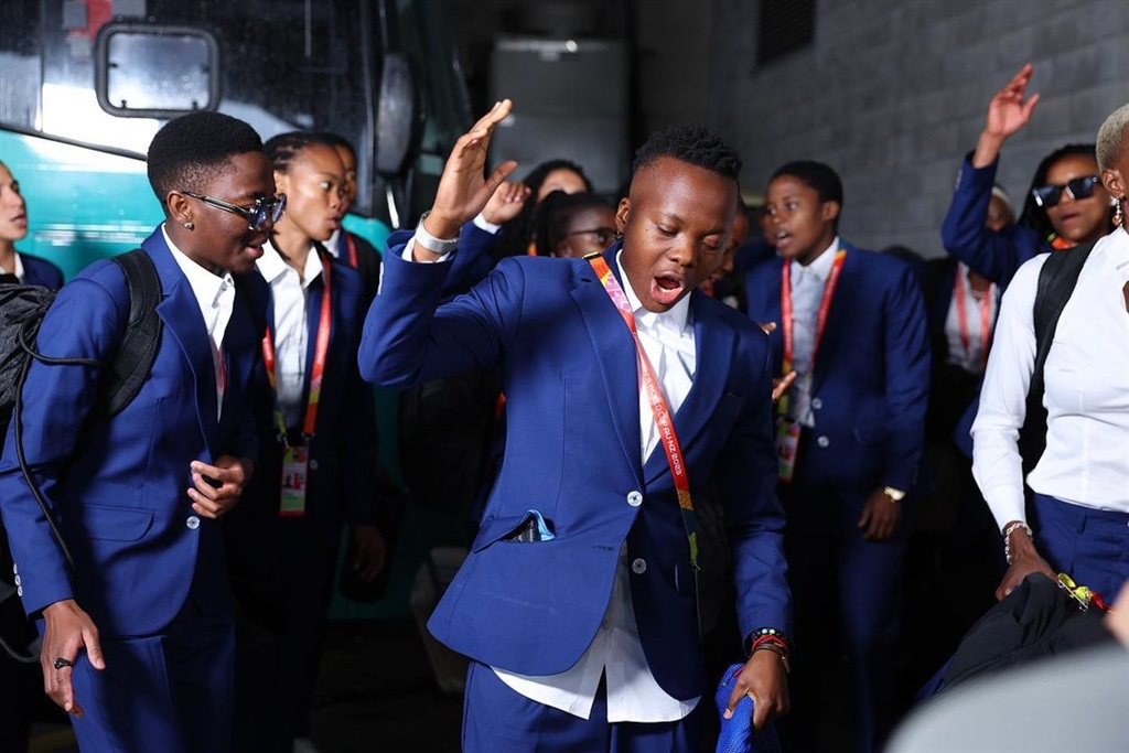 Banyana Banyana arrived to their opening 2023 FIFA Women's World Cup fixture in full song and dance.