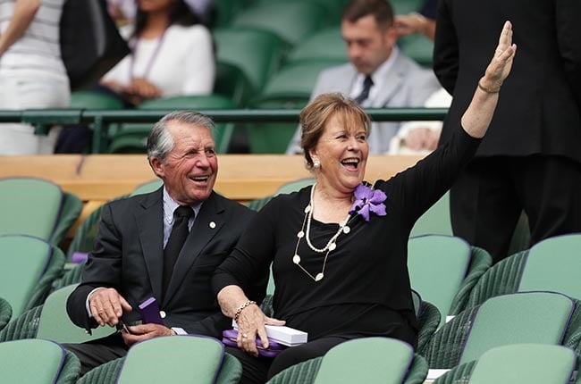 Gary and Vivienne Player at the Wimbledon tennis event in 2016. 