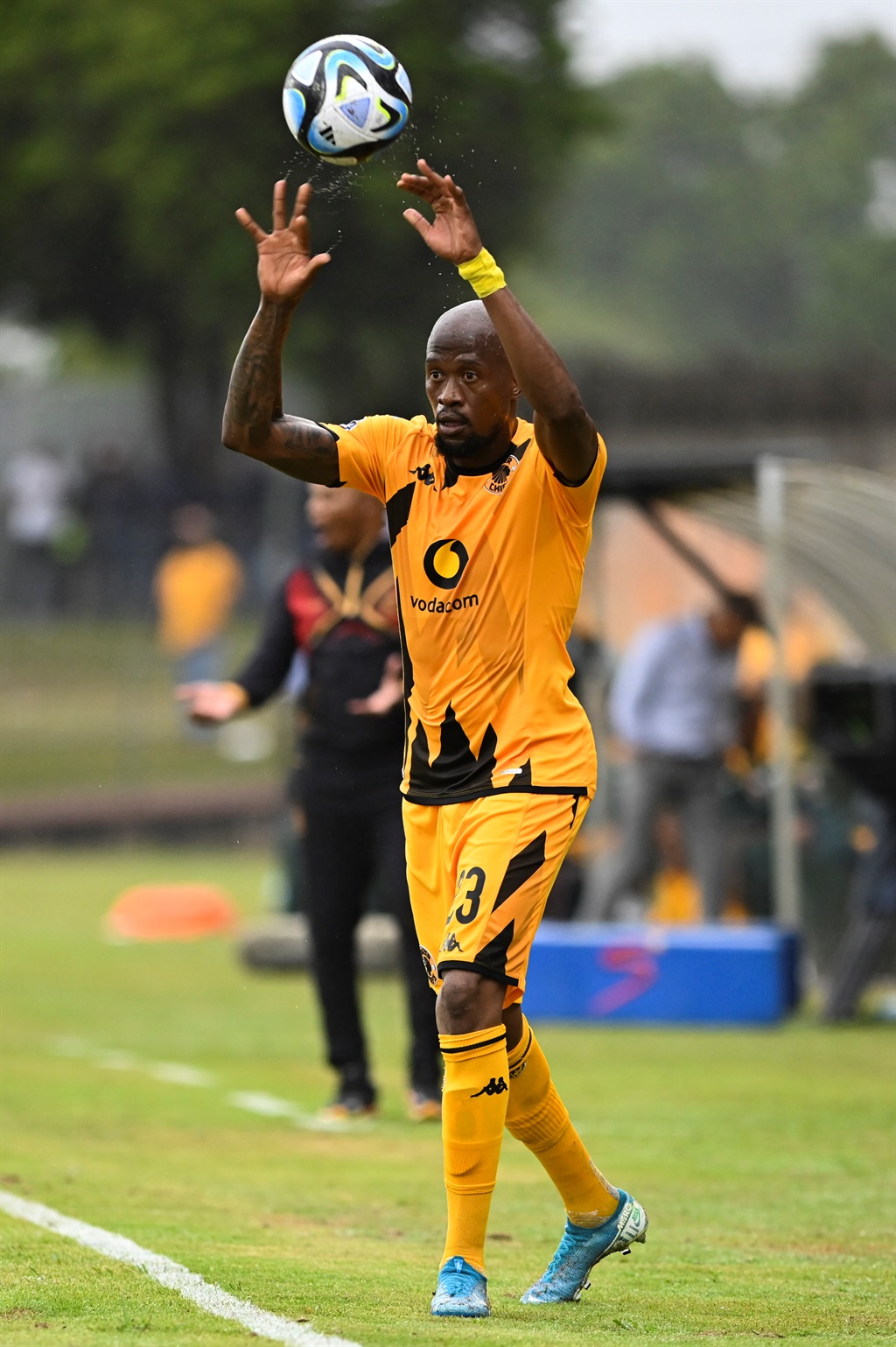 PIETERMARITZBURG, SOUTH AFRICA - FEBRUARY 18: Sfiso Hlanti of Kaizer Chiefs during the DStv Premiership match between Royal AM and Kaizer Chiefs at Harry Gwala Stadium on February 18, 2024 in Pietermaritzburg, South Africa. (Photo by Darren Stewart/Gallo Images)