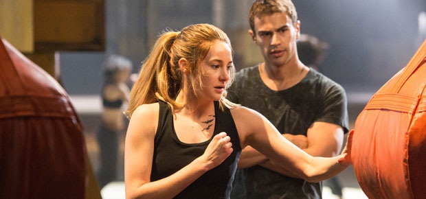 Shailene Woodley and Theo James in a scene from Divergent (Summit Entertainment)