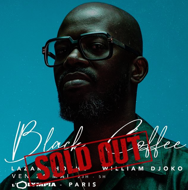 Black Coffee has sold out a show at Olympia Hall in Paris. 