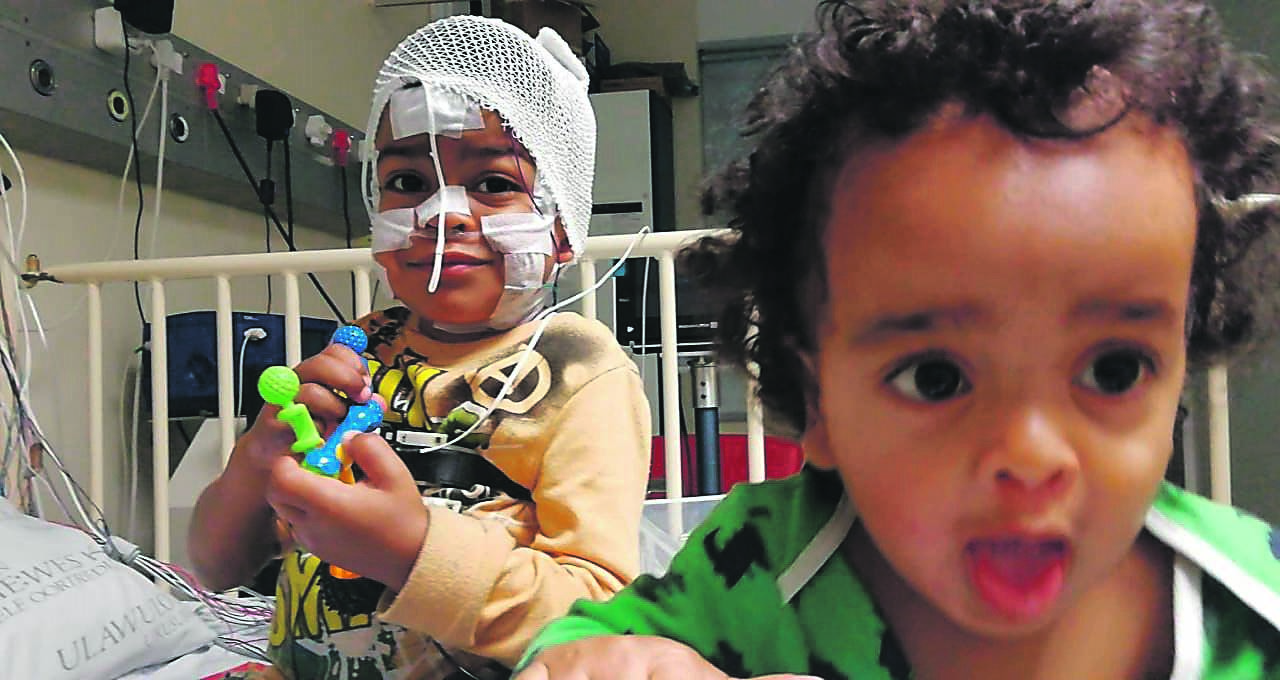 In constant pain Deen (4) and Rameez (1) both suffer from Hunter Syndrome