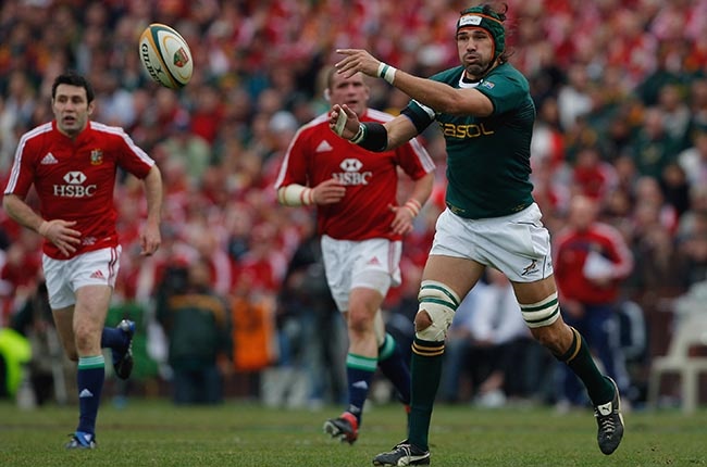 Springbok lock Victor Matfield in action during the third Test between South Africa and the British and Irish Lions at Ellis Park on 4 July 2009.