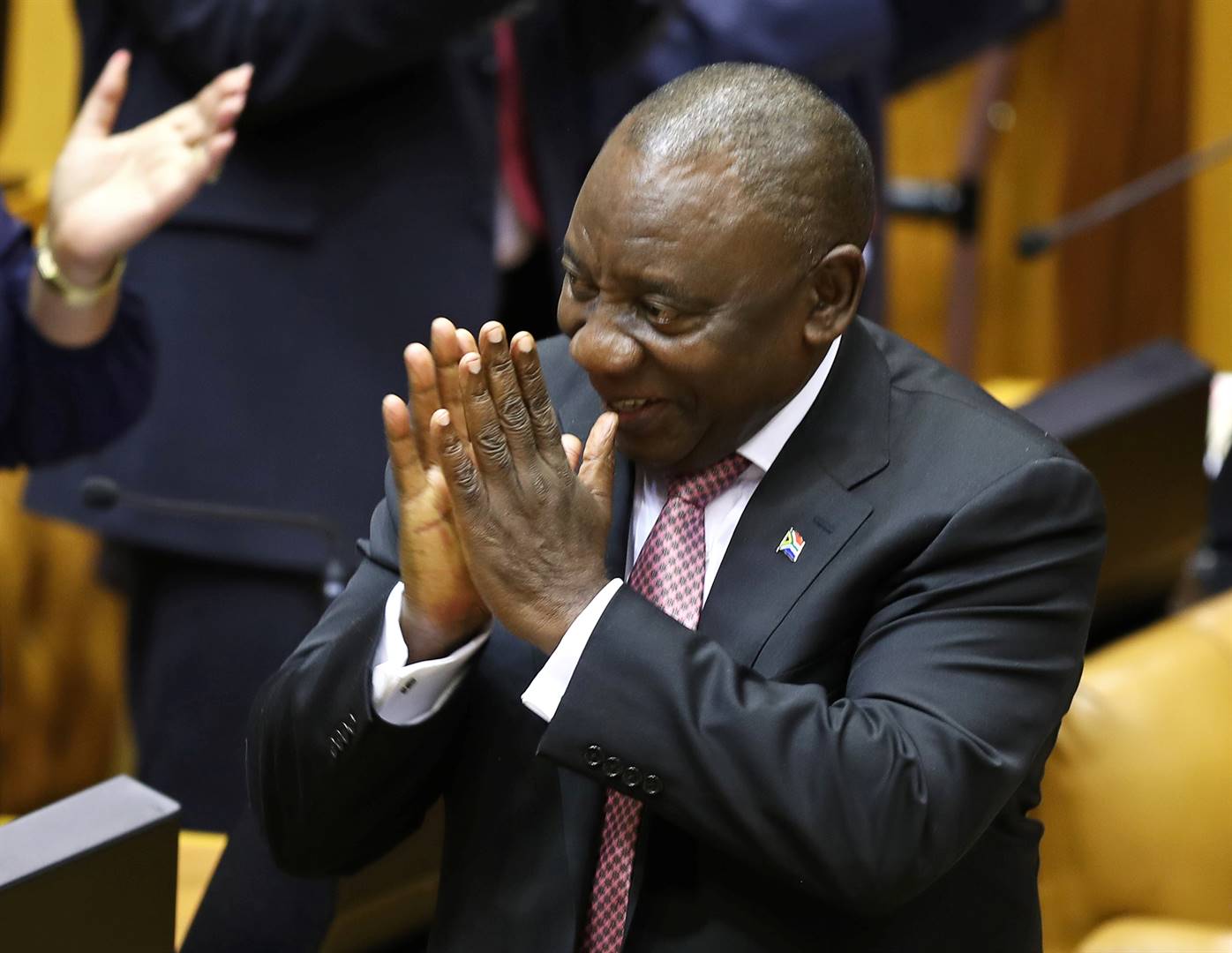 Cyril Ramaphosa acknowledges the applause after Parliament elected him as president on Wednesday (May 22 2019). Picture: Sumaya Hisham/Reuters