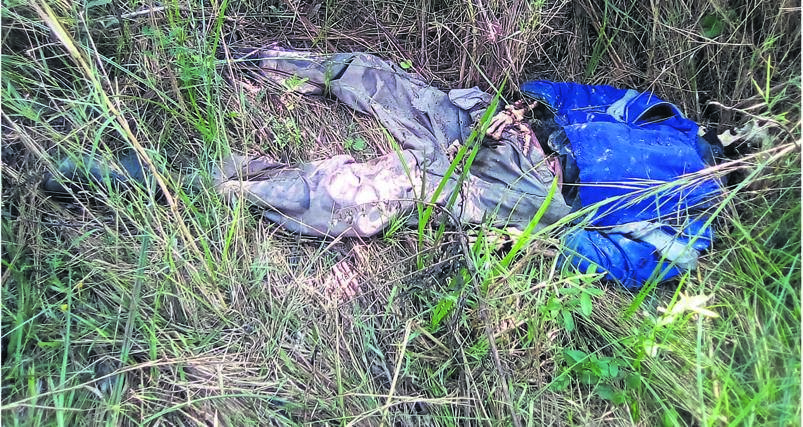 The remains of a man were found lying in the reeds next to a stream near Bushbuckridge. 
