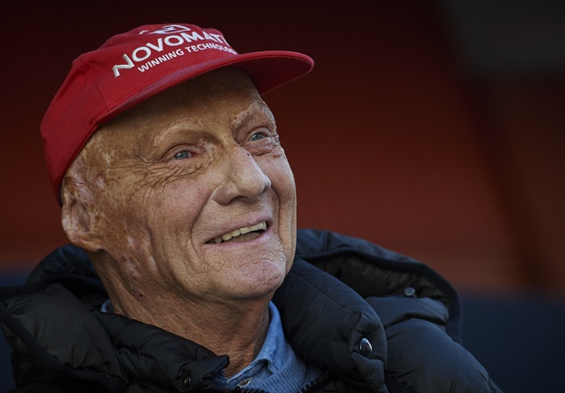 Three-time Formula 1 champion and Mercedes F1 Niki Lauda during day two of F1 Winter Testing at Circuit de Catalunya on March 7, 2018 in Montmelo, Spain.  Photo by Quality Sport Images/Getty Images
