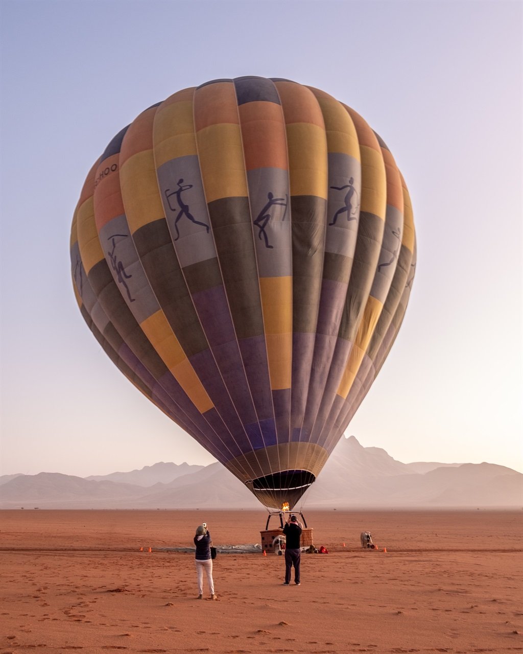 Hot air balloon flight over Namibia's desert  SPECTACULAR travel  experience (4K) 