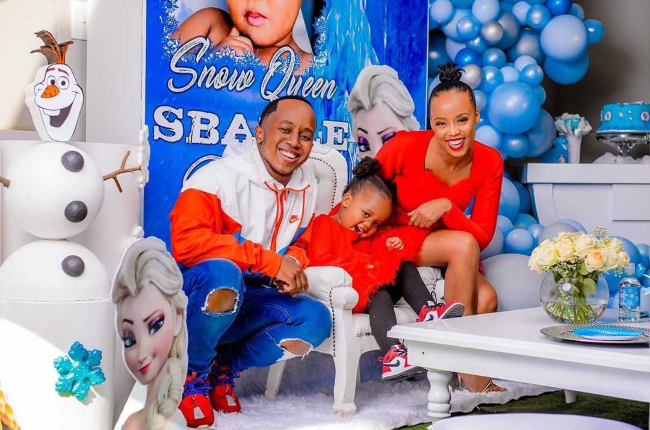 Sbahle Mzizi had an intimate celebration for her third birthday. 