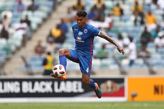 Clayton Daniels  of Supersport United during the Telkom Knockout quarter final match Kaizer Chiefs and SuperSport United at Moses Mabhida Stadium on November 04, 2018 in Durban, South Africa.