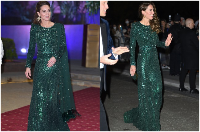 Kate first wore the dress while attending a formal