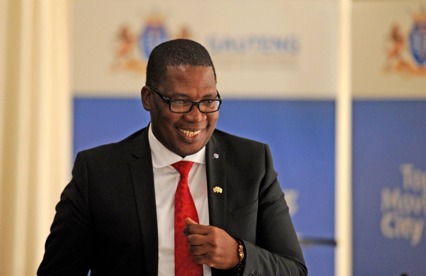 MEC Panyaza Lesufi during his swearing in as the new MEC for Finance and e-Government on Thursday May, 30 Picture: Tebogo Letsie