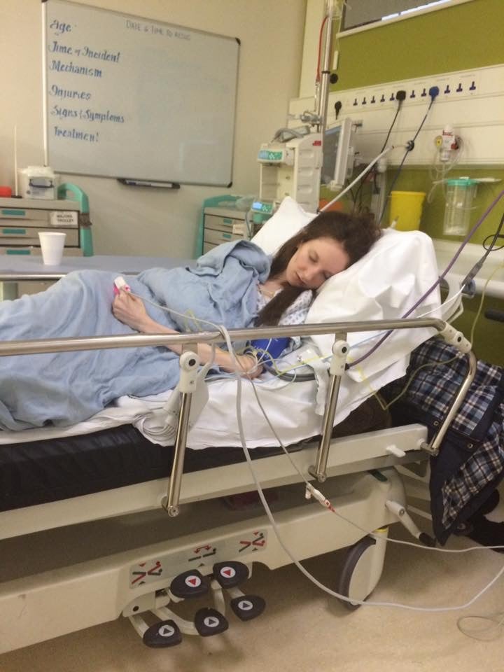 HAMPSHIRE, UK: Demi in hospital. THIS YOUNG woman 