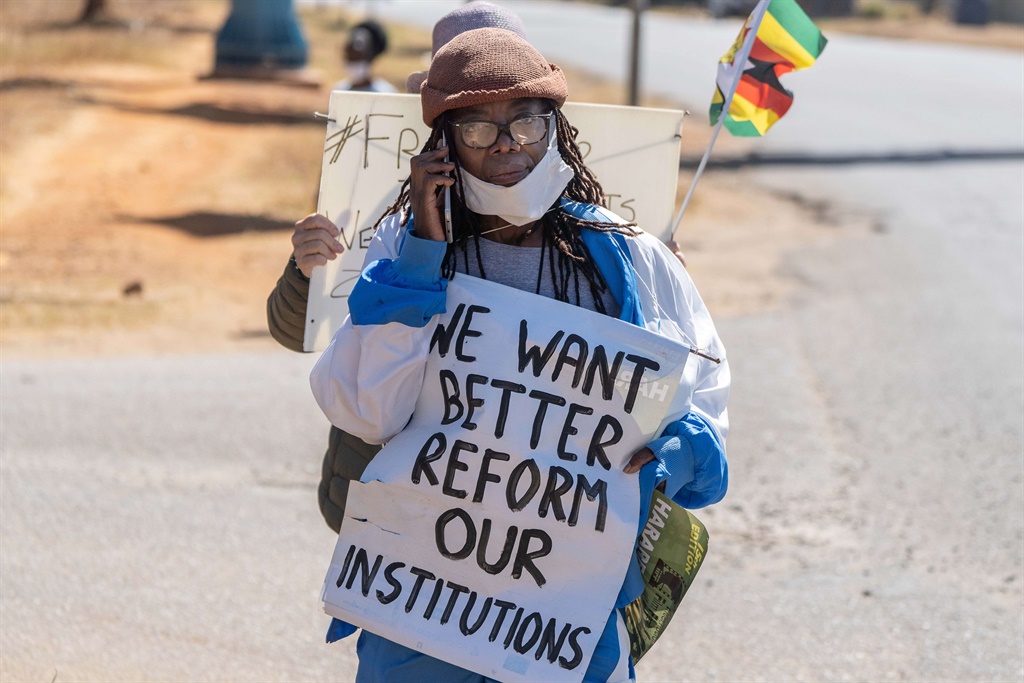 zimbabwe protests,anti human rights protest