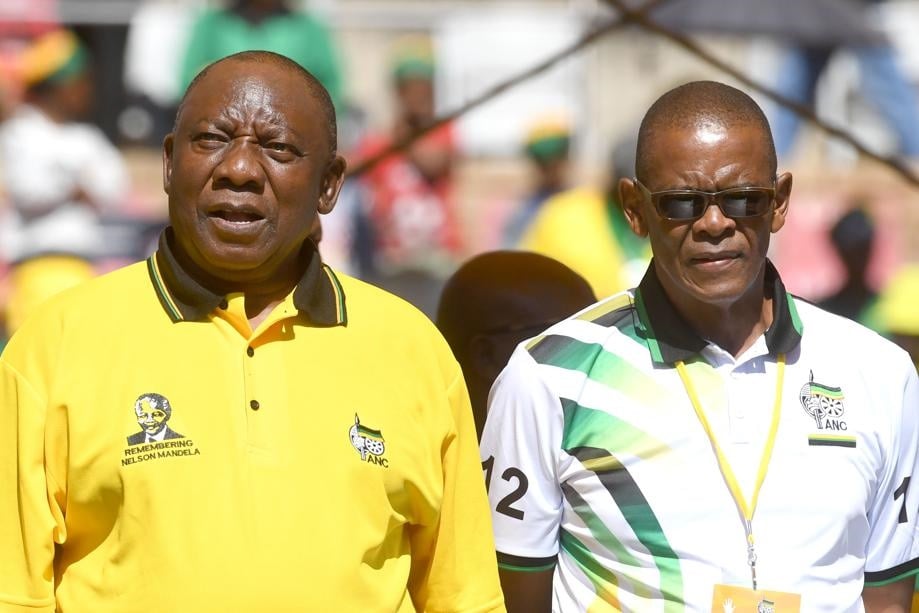 President Cyril Ramaphosa and ANC secretary-general Ace Magashule. Picture: Deaan Vivier