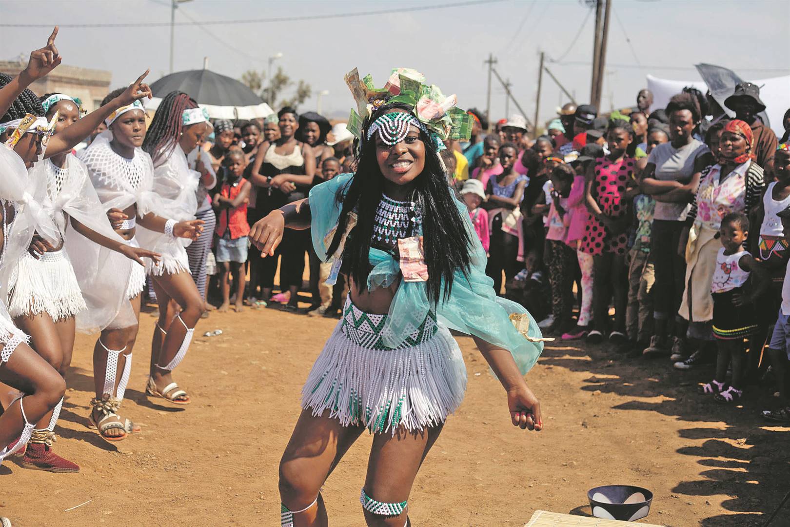 These young women take pride in their culture, and it shows in their dancing. Picture: Oupa Nkosi