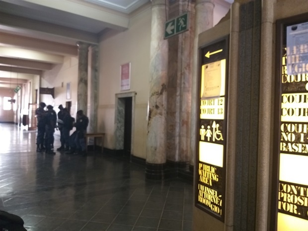 Inside Johannesburg Magistrate's Court.