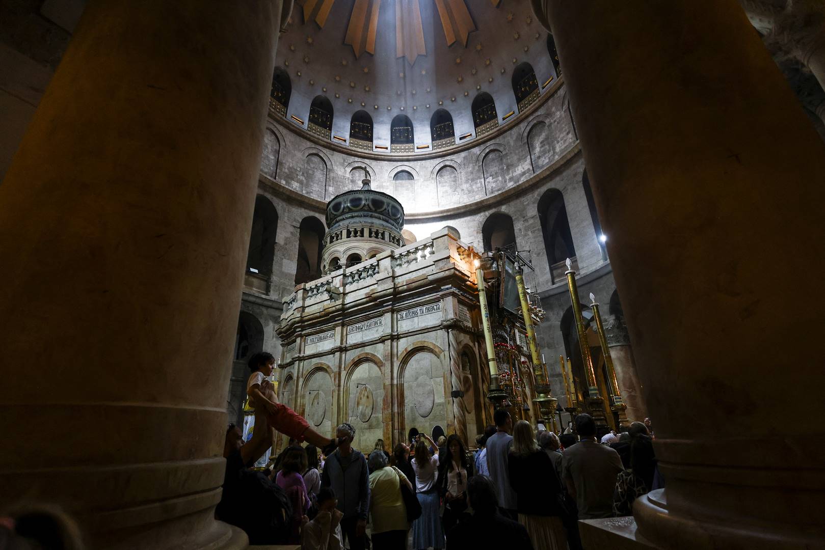 sacred placeThe Church of the Holy Sepulchre in Jerusalem, where Jesus was crucified, buried and rose from the dead is one of the main Christian attractions of the Old City