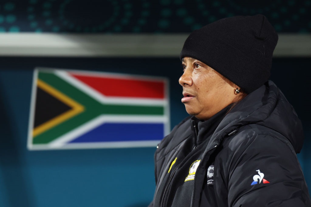 WELLINGTON, NEW ZEALAND - AUGUST 02: Desiree Ellis, Head Coach of South Africa, is seen during the FIFA Womens World Cup Australia & New Zealand 2023 Group G match between South Africa and Italy at Wellington Regional Stadium on August 02, 2023 in Wellington, New Zealand. (Photo by Catherine Ivill/Getty Images)