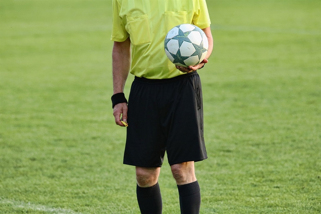 Stock photo of a football referee.