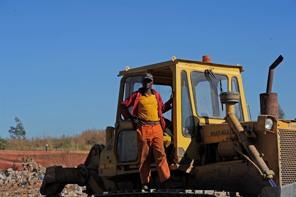 June 07.2019. A worker at the Pikitup landfill  in