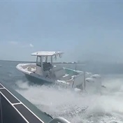 WATCH | US cop jumps onto runaway boat going 64km/h... and stops it