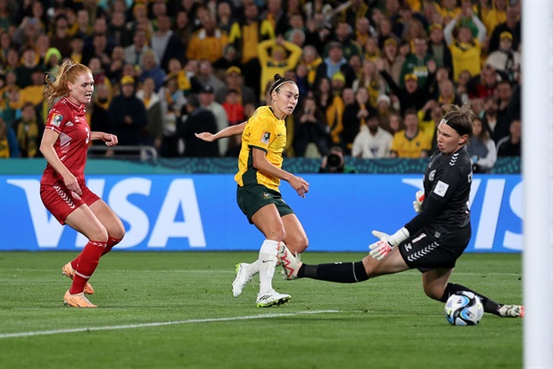 <p><strong><span style="text-decoration:underline;">RESULT</span></strong></p><p><strong>Australia 2-0 Denmark&nbsp;</strong></p><p>In a closely-contested first half, it was the co-hosts took the lead in the 28th minute when Caitlin Foord finished cleanly following a sensational through-ball from Mary Fowler, and the teams headed for the break with the Matildas in the ascendancy, although the Danes did have a few chances of their own too.</p><p>The Australians cemented their superiority in a fiesty second half that saw a number of hard challenges, sealing the deal through a Hayley Raso goal in the 70th minute to send the home support into delirium as they successfully closed the game out and booked their spot in the quarter-finals.</p>